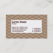 Middellabel - Visschaal - Donkerbruin & wit Visitekaartje (Achterkant)