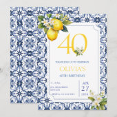 Middellandse Citroen 40e Verjaardag Elke Leeftijd Kaart (Voorkant / Achterkant)