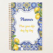 Middellandse Citroen Blauw & Wit Planner (Voorkant)