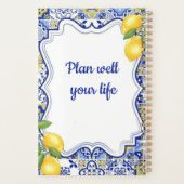 Middellandse Citroen Blauw & Wit Planner (Achterkant)