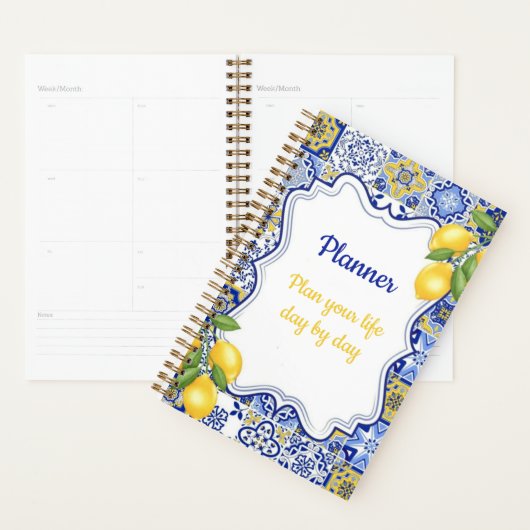 Middellandse Citroen Blauw & Wit Planner (Display)