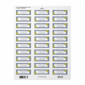 Middellandse Citroen Bruidsfeest Terug Adres Etiket (Full Sheet)
