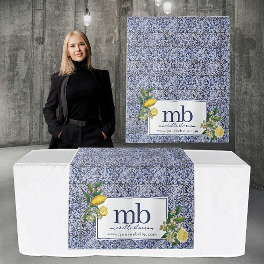 Middellandse citroenen Zakelijke tafel Runner Bann Wandkleed
