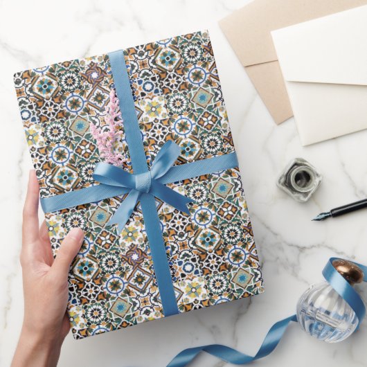 Middellandse Italië Blauwe Tegels Bruidsdouche Cadeaupapier (Geschenken)