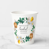 Middellandse Italië Blauwe Tegels Bruidsdouche  Papieren Bekers (Voorkant)