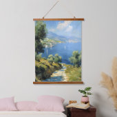 Middellandse Olijfgaard aan de Zee Hangend Wandkleed (Slaapkamer)