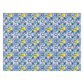 Middellandse-tegels, majolica, blauwe tegels, citr tafelkleed (Voorkant (Horizontaal))
