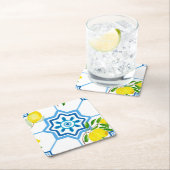 Middellandse-tegels, majolica, Siciliaanse stijl Kartonnen Onderzetters (Insitu)