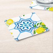 Middellandse-tegels, majolica, Siciliaanse stijl Kartonnen Onderzetters (Schuin)