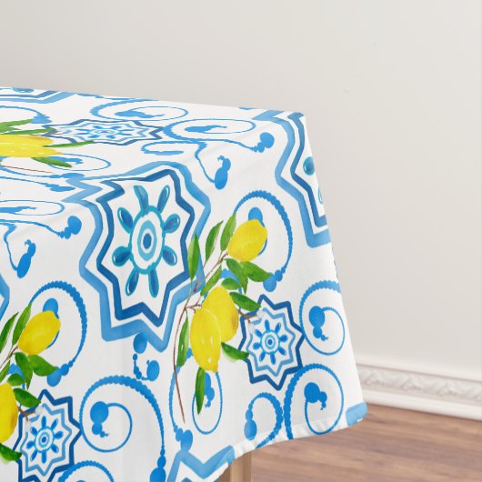 Middellandse-tegels, majolica, Siciliaanse stijl Tafelkleed (Voorbeeld)