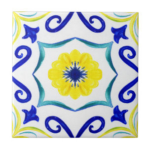 Middellandse-tegels, majolica, Siciliaanse stijl Tegeltje