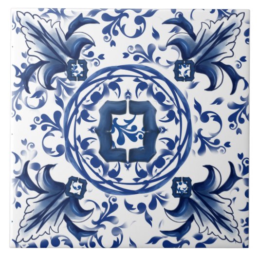 Middellandse-tegels, Siciliaanse tegels, majolica Tegeltje (Voorkant)