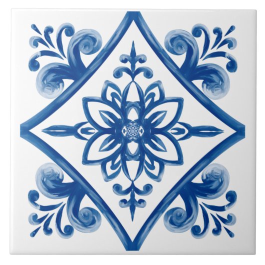 Middellandse-tegels, Siciliaanse tegels, majolica Tegeltje (Voorkant)