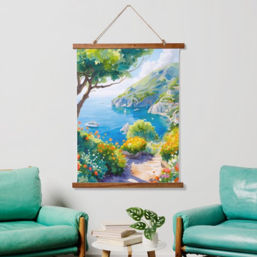 Middellandse tuin hangend wandkleed (Woonkamer)