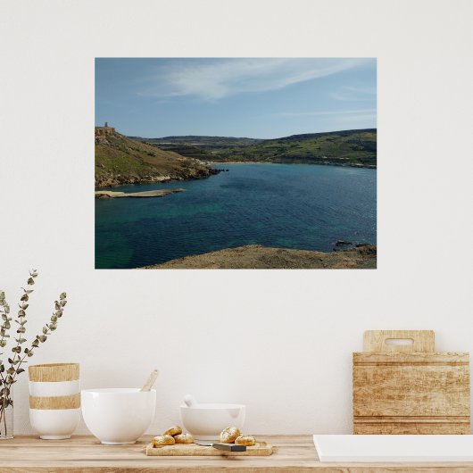 Middellandse-Uitzicht afdrukken Poster (Keuken)