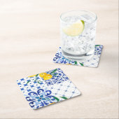 Middellandse Zee,Amalfi-stijl,eenvoudige vierkante Kartonnen Onderzetters (Insitu)