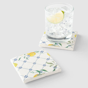 Middellandse Zee,Amalfi-stijl,eenvoudige vierkante Stenen Onderzetter