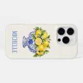 Middellandse Zee Blauwe Kom Lemons iPhone Hoesje (Achterkant horizontaal)