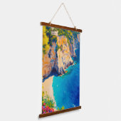 Middellandse Zee Bloemen Hangend Wandkleed (Gebogen)