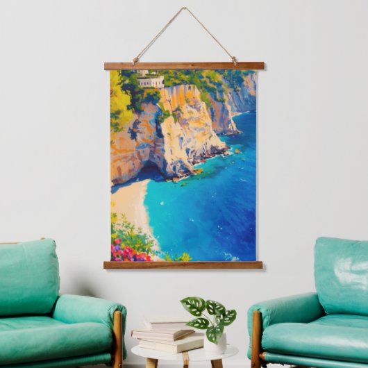 Middellandse Zee Bloemen Hangend Wandkleed (Woonkamer)