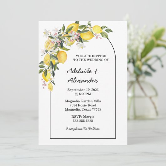 Middellandse Zee Citroen Geel Citroengeel Kaart (Staand voorkant)