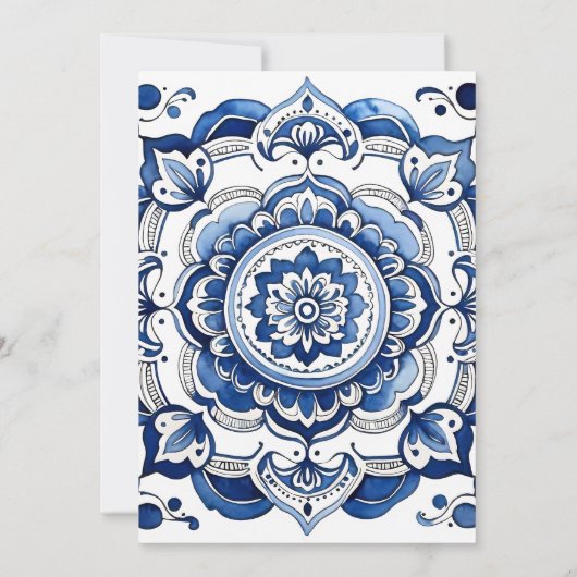 Middellandse Zee | citruscitroen | Baby shower Inv Kaart (Achterkant)