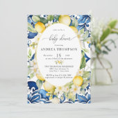 Middellandse Zee | citruscitroen | BABY SHOWER Kaart (Staand voorkant)