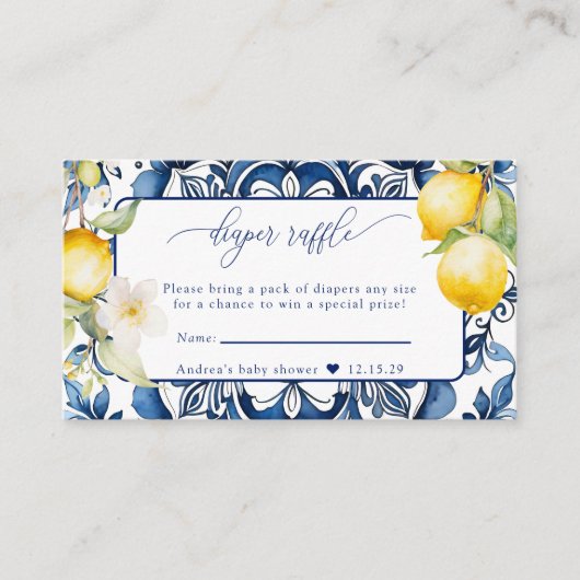 Middellandse Zee | citruscitroen | Luierloof Informatiekaartje (Voorkant)