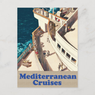 Middellandse Zee-cruises, mensen op het cruiseschi Briefkaart