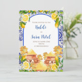 Middellandse zee haldi nodigt Italiaans decor hald Kaart (Staand voorkant)