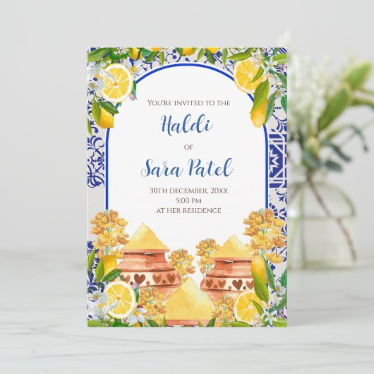 Middellandse Zee haldi nodigt Italiaanse decor hal Kaart (Staand voorkant)