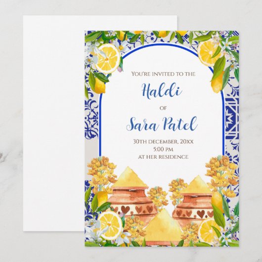 Middellandse Zee haldi nodigt Italiaanse decor hal Kaart (Voorkant / Achterkant)