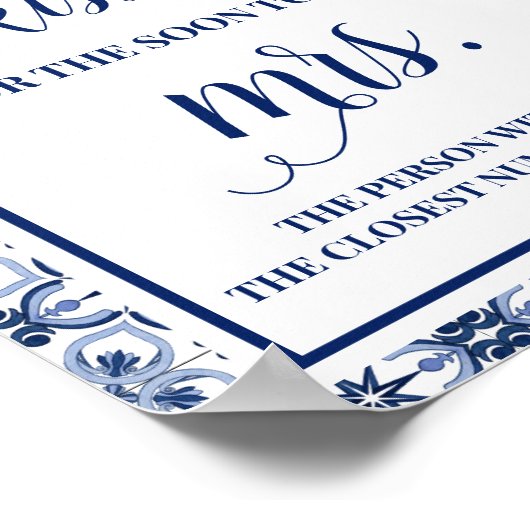 Middellandse Zee Hoeveel kussen voor mevrouw douch Poster (Hoek)