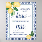 Middellandse Zee Hoeveel kussen voor mevrouw douch Poster (Voorkant)