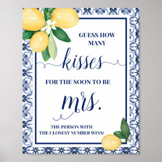 Middellandse Zee Hoeveel kussen voor mevrouw douch Poster