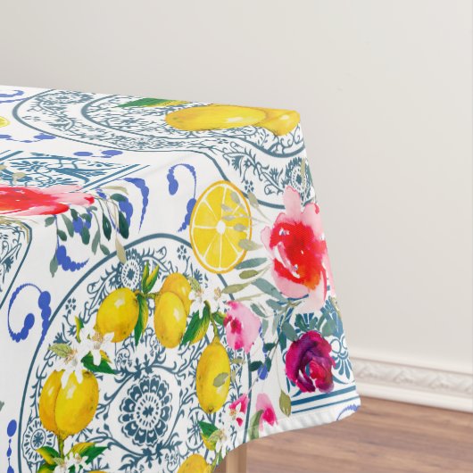 Middellandse Zee, Italiaanse stijl, citrusvruchten Tafelkleed (Voorbeeld)