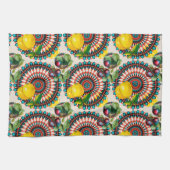 Middellandse Zee, Italiaanse stijl, citrusvruchten Theedoek (Horizontaal)