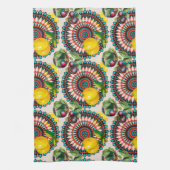 Middellandse Zee, Italiaanse stijl, citrusvruchten Theedoek (Verticaal)