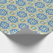 Middellandse Zee Italië Blauwe Tegels Bruidsdouche Cadeaupapier (Hoek)