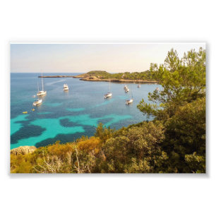 Middellandse Zee & Jachten, Portinatx, Ibiza Foto Afdruk