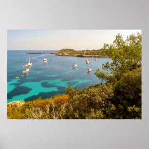 Middellandse Zee & Jachten, Portinatx, Ibiza Poster