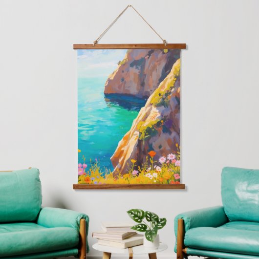 Middellandse Zee Klif Hangend Wandkleed (Woonkamer)