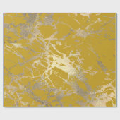 Middellandse Zee-Lemon Foxier Gold Marble Shiny Gl Cadeaupapier (Vlak)