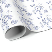 Middellandse Zee Leven Overzicht Cadeaupapier (Rol Hoek)