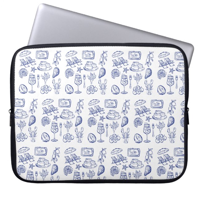 Middellandse Zee Leven Overzicht Laptop Sleeve (Voorkant)