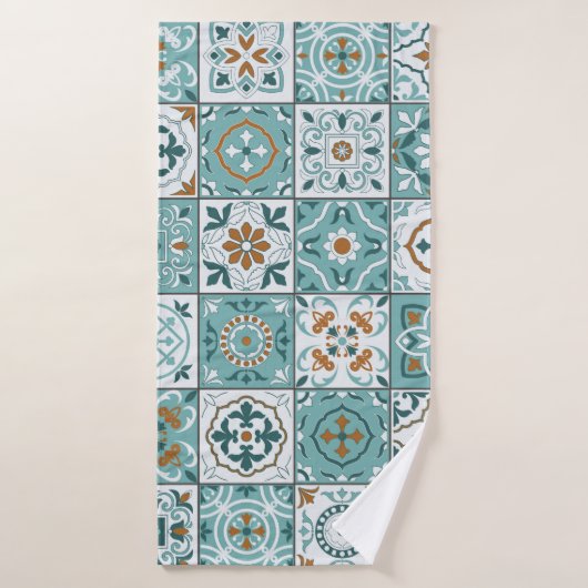 Middellandse Zee naadloos patroon van Marokkaanse Badhanddoek (Badhanddoek)