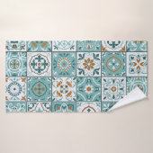 Middellandse Zee naadloos patroon van Marokkaanse Badhanddoek (Badhanddoek)