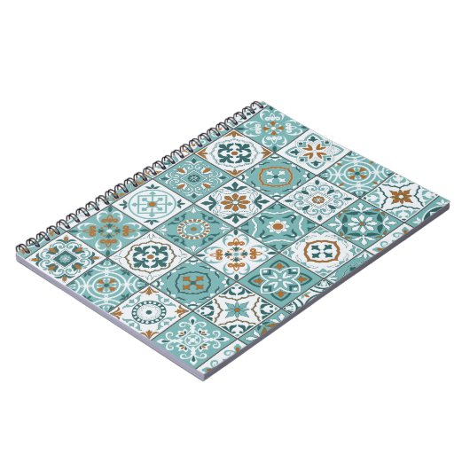 Middellandse Zee naadloos patroon van Marokkaanse  Notitieboek (Linkerzijde)