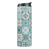 Middellandse Zee naadloos patroon van Marokkaanse  Thermosbeker (Gedraaid links)