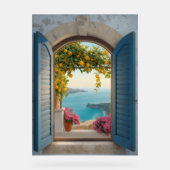 Middellandse zee raam uitzicht frame - kustlemon acryl bord (Voorkant)